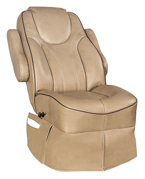 Williamsburg Furniture Custom Captain’s Chair Beige Brown Reclined