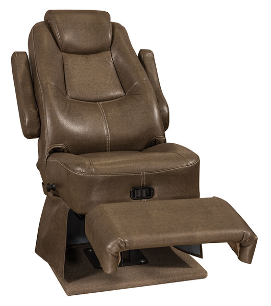Williamsburg Furniture Custom Captain’s Chair Brown Reclined