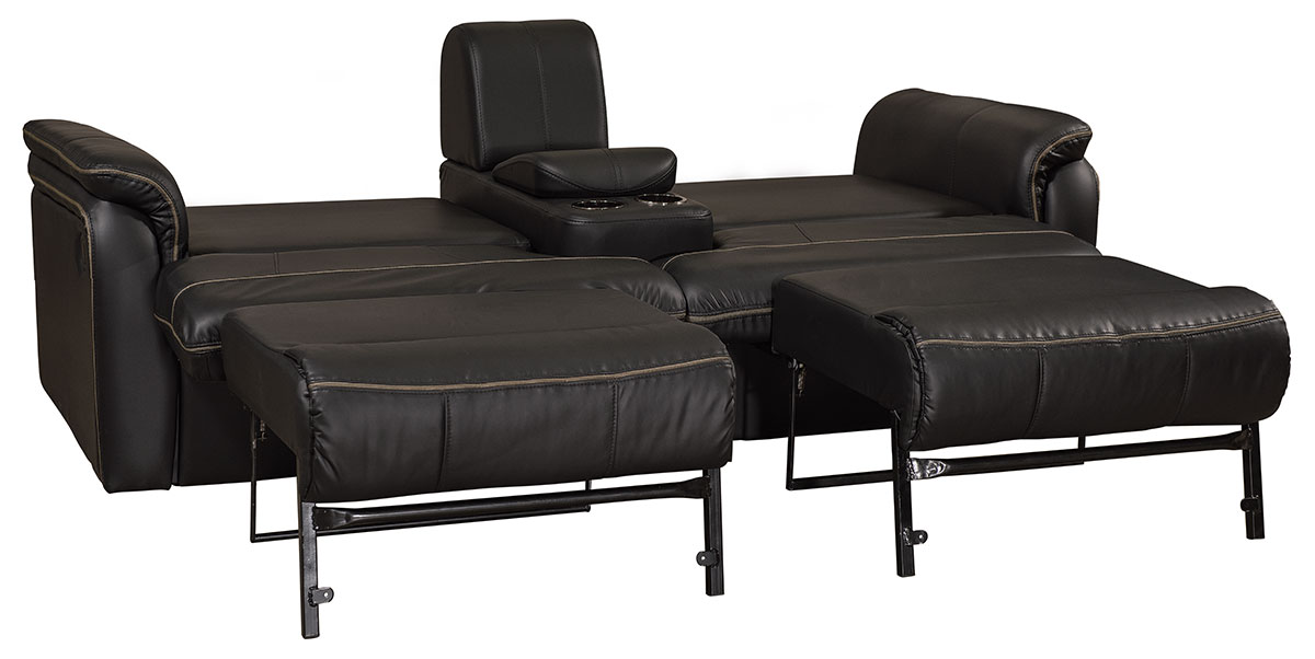 Williamsburg Furniture Eclipse Home Theater Sleeper Sofa Down in Bed Position