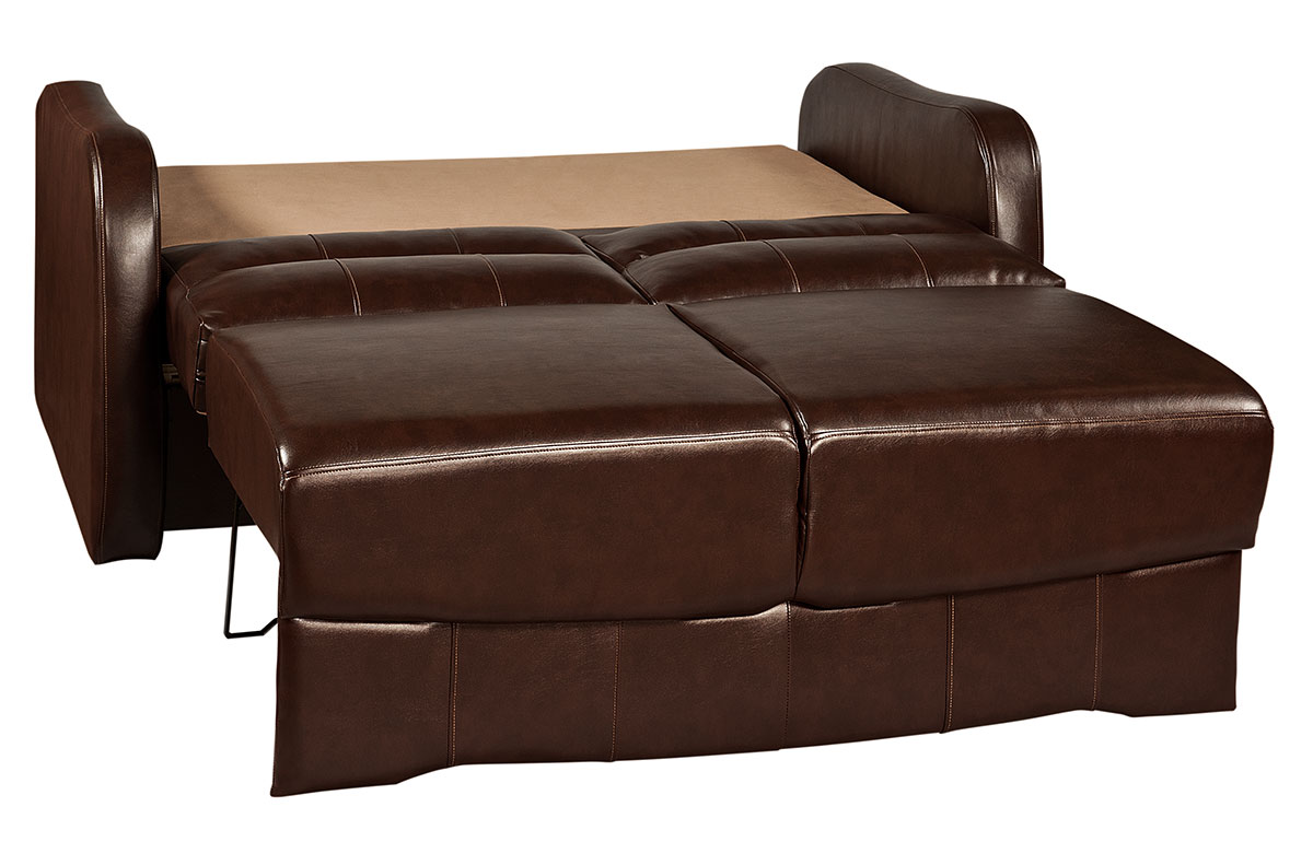 Williamsburg Furniture Visionary Sleeper Sofa Leather Down in Bed Position