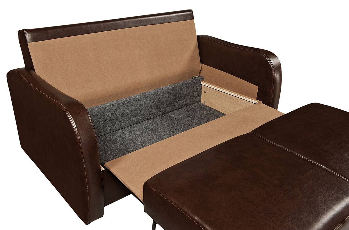 Williamsburg Furniture Visionary Sleeper Sofa Leather Storage Open